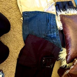 Three pair of super comfy tailored shorts 66% cotton 32%poly